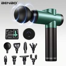 BENBO Deep Tissue Massage Gun Handheld Electric Muscle Massager High-Intensity Percussion Massager Pain Relief With 8 Massage Heads (Grey) - Solid Color - View 12