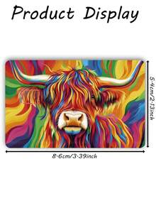 1pc Highland Cow Official Credit Card Sticker Privacy Protection Card Skin, Cute Cow Birthday Gift PVC Material Anti-Fingerprint Anti-Scratch Wear-Resistant Card Cover, Card Protector, Suitable For Men, Women, Couples, Small Chip Card, Bank Card Decoration Sticker, Credit Card, Transportation Card, Student Campus Card Personalized DIY - Type a - View 21