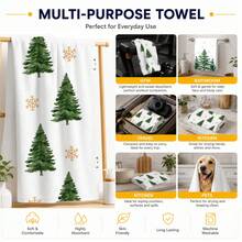 2pcs Christmas Tree Snowflake Pattern Kitchen Towels, Watercolor Pine Tree & Gold Snowflake Full Print Decorative Tea Towels, Suitable For Christmas, Christmas Party, Winter Kitchen, Family Gathering, Holiday Home Decor, 4/6/8pcs Set - Multicolor - View 7