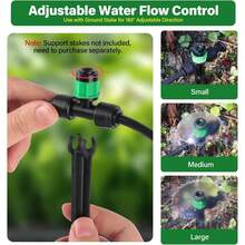 Push In Drip Irrigation Emitter Suitable For 1/4 Inch Pipes, Adjustable 360 Degree Vortex Drip Emitter For Irrigation Drip Irrigation, Rotating Drip Sprinkler Head For Precise Irrigation, Suitable For Garden Irrigation Systems - A - View 7