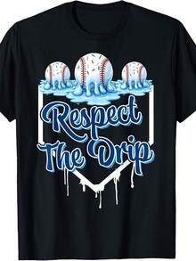 Baseball Drip Boys Ice Cream Drip Youth Respect The Drip T-Shirt - 款式 - 查看 1