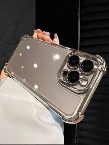 MewTrek Luxury Electroplated Transparent Phone Case, New Fashion Silicone Shockproof Protective Soft Shell, Compatible With IPhone, Galaxy, Honor Reno, Men/Women 2026 - Silver - View 6