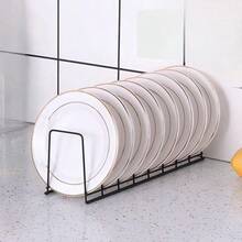 1pc Kitchen Dish Drainer Rack, Plate Storage Tray, Pot Lid Organizer, Home Kitchen Utensil Storage Tool - Multicolor - View 6