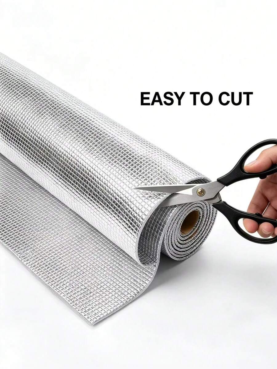 Double-Sided Aluminum Foil Insulation Roll, Diamond Pattern EPE Foam Thermal Barrier, Cuttable Soundproof & Moisture Resistant Mat For Roof, Wall, Garage, RV And DIY Projects - Diamond Foil - View 1