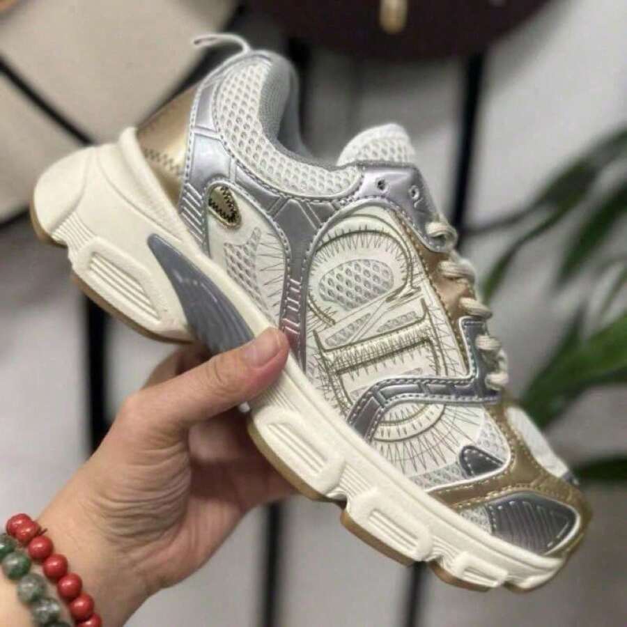 Women Casual Shoes - 金色 - 查看 1