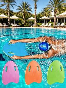 Swimming Kickboard With Handle, Professional Swimming Training Board, Universal Design Kickboard With Handle, A-Shaped High Buoyancy EVA Foam Swimming Training Board, Non-Slip Swimming Learning Aid, Suitable For Beginners And All Swimmers, Pool Practice Float Board - Multicolor - View 3