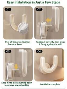 1/2 PCS Wall-Mounted U-Shaped Slipper Rack, Wall Mounted Bathroom Drying Rack, Cream Shoe Rack, Wall-Mounted U-Shaped Slide Rack; Wall Mounted Bathroom Drainage And Storage Rack, No Need For Perforated Cream Colored And Gun Gray Hooks - Multicolor - View 5