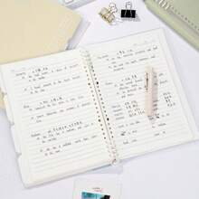 B5 Macaron Color Loose-Leaf Notebook, Detachable Refillable Pages Student Classroom Note-Taking Notebook Office Lined Record Book - Multicolor - View 1