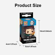 Funko Keychain Series - Spider-Man, Demon Slayer Tanjiro (Hinokami Kagura Style), Collectible Vinyl Figure, Official Authentic Figure, 1pc - Multicolor - View 5