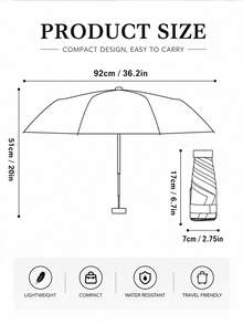 Mini Travel Sun Umbrella UPF 50+ UV Protection Portable Folding Sunshade Umbrella With Storage Bag Lightweight Waterproof For Travel And Daily Use - Multicolor - View 5