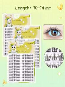 WANPIN WAN PIN Girl Group 3.0 Bulu Mata Palsu, Buku Bulu Mata Kapasitas Besar 10 Baris, Cocok Untuk Pemula, Tampilan Alami yang Nyaman, Ringan dan Aman, Panjang 9-13mm, Lengkungan C - C - View 7