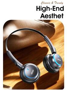 Headphone Nirkabel Over-Ear Acer OHR645, Audio Spasial Kelas Bioskop, Tanpa Kebocoran Suara, Waktu Putar 30 Jam, Bantalan Telinga Lembut, Dapat Diatur, Kompatibel dengan Sistem iOS/Android - View 5