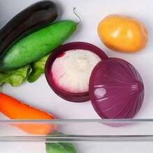 6pcs/5pcs/4pcs/2pcs/1pc Onion-Shaped Food Storage Containers, Multi-Purpose Plastic Containers, Freezer , Flip Lid Design, Hand Wash, No Electricity Required, Fruit & Vegetable Shaped Kitchen Food Storage, Airtight - Multicolor - View 4