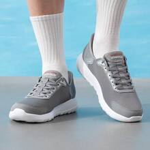 Skechers Sepatu Jalan Kasual Slip-On Bebas Genggam Seri GO WALK Pria - Dark Grey - View 4