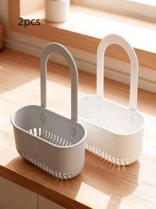 2pcs Kitchen Bathroom Sink Storage Basket Cleaning Tool Organizer - 2 Pieces - View 5