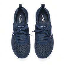 Skechers 女款網布透氣走路鞋 舒適防滑低筒休閒鞋 - 海軍藍色 - 查看 5