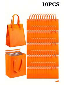 1/10pcs Heavy Duty Insulated Delivery Bags, High Thermal Insulation, With Top Seal And Hanging Hole, Orange, Suitable For Pizza, Coffee, Restaurant, Supermarket, Seafood Transport Food Delivery Supplies, 50pcs Individually Packed, Non-Food Contact - Multicolor - View 13