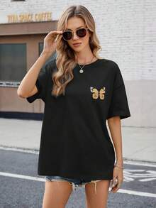 Women T-Shirts - 黑色 - 查看 4