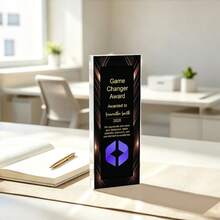 1pc Custom Presidents Club Award, Salesperson Of The Year Trophy, Custom Recognition Plaque With Logo, Personalized Acrylic Award - Multicolor - View 17