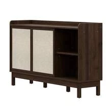 Sideboard With Sliding Doors, Natural Color - Modern Retro Style - Natural - 查看 5