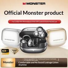 Monster MQT71 True Wireless Clip‑On Open‑Ear Bluetooth Earbuds, Lightweight Comfort Fit, Touch Control, Low Latency Gaming Mode, ENC Call Noise Reduction For Sports Workout Daily Use - View 4