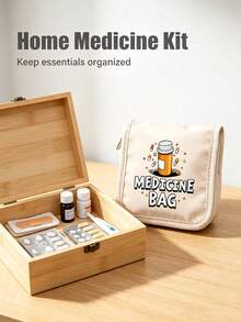 Portable Pill Bag, Compact Pill Box, Convenient Travel Medicine Storage Bag, Suitable For Daily/Outdoor/Travel, Essential For Health-Conscious And Frequent Travelers, Necessary Medical Accessory, Multi-Functional Fabric Small Pill Bag, Portable Medical First Aid Kit, Outdoor Travel Pill Bag, Dormitory First Aid Medicine Storage Bag (Multiple Colors Available) - Multicolor - View 3