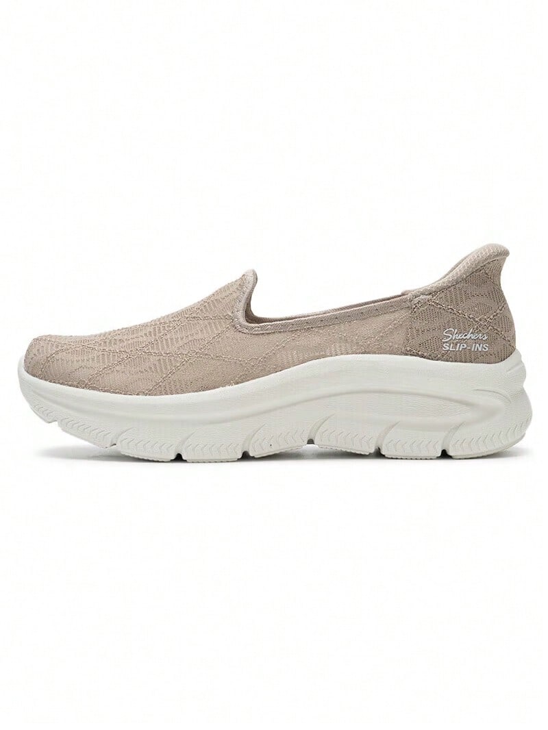 Skechers Women's SLIP-INS Hands-Free Slip-On Walking Shoes Breathable Thick Sole Cushioned Casual Sneakers - Taupe - View 1