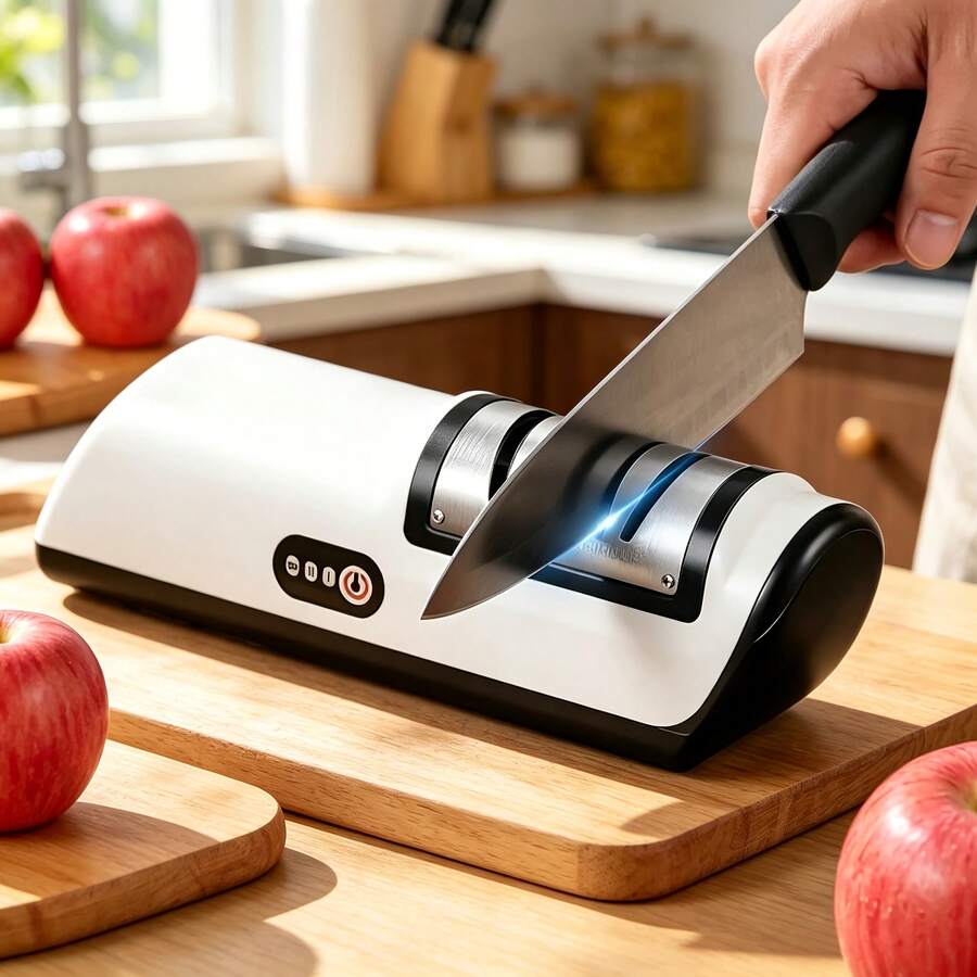 Professional USB Rechargeable Electric Knife Sharpener, Suitable For Sharpening And Polishing Kitchen Knives, Chef Knives, Slicing Knives, Japanese Knives, Paring Knives And Ceramic Knives