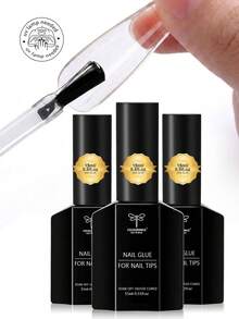 COLOURSMILE 1/2/3件 15ml 假指甲膠 - LED/UV燈下快速固化，浸泡式可卸除，長效黏著，適用於美甲藝術與DIY居家美甲沙龍 - 無色 - 查看 2