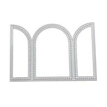 Arched Beaded Stitch Border Carbon Steel Cutting Die, Arch Hollow Frame Die, Frame, Greeting Card Window, Planner Arch Background Decoration DIY Embossing Die - LX74 - View 4