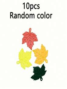 10pcs Portable Plastic Maple Leaf Shaped Minimalist Box Opener, Suitable For Opening Cardboard Boxes And Packages, Keychain Pendant - Multicolor - View 7