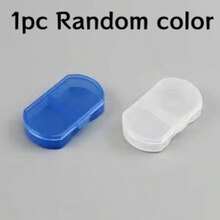 1pc 3-Compartment Pill Box With Rhinestones And Keychain, Metal Morning/Noon/Night Pill Box, Rhinestone Decorated - Multicolor - View 11