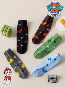 1/5/10 Pairs Paw Patrol Kids Socks Cute All-Over Print Puppy Winter Mid-Calf Socks Fun Christmas Gift Children's Socks - Multicolor - View 7