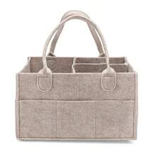 33cm*23cm*18cm, 2mm Thick Felt Diaper Bag, Portable Mommy Outing Handbag, Baby Diaper And Milk Powder Storage Bag - Multicolor - View 3