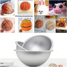 1/2 Half Sphere Cake Mold (4/8 Inch), Semi-Circular Baking Pan, Aluminum Non-Stick, Heat-Resistant And Easy Release, For Oven Baking Basketball Cake, Soccer Cake And 3D Spherical Cake, Essential Kitchen Tool For Christmas - Hemispherical Mold - View 5