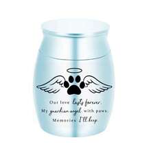 Mini Pet Cremation Urn With Paw Print, Dustproof Sealed Box For Dog Cat Ashes, Creative Funeral Memorial Keepsake Container With Lid - Multicolor - View 18