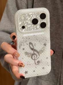 Casing Ponsel Motif Polkadot Putih Biru Merah Muda dengan Sayap Melodi dan Sayap, Kompatibel dengan iPhone 17 Pro Max, 16, 15. Apple 17 Pro - Putih - View 5