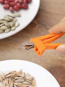 2pcs Plastic Mini Sunflower Seed Shell Opener, 3D Printed Sunflower Seed Shell Opener, Kitchen Gadget. Suitable For Parties, Baking, Snacks And Opening Sunflower Seeds. Convenient And Effortless. Detachable And Washable. Creative Gadget - Multicolor - View 7