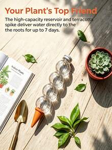 New Large Capacity Automatic Watering Device, Transparent Self-Absorbing Water Ball With Clay Tip, Slow-Release Drip Irrigation Plug For Potted Plants, Home Gardening Hands-Free Watering Tool, 2027 New Year Gift, Party Favor - New Model - View 3