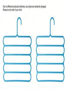 10pcs/4pcs Closet Storage Hooks, Plastic 5-Layer Scarf Rack, Optional Upgraded Thickened Version, More Durable And Sturdy, Closet Pants Rack, Scarf & Tie Storage Rack - White - View 8