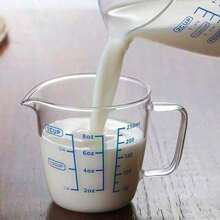 250ml/500ml Heat-Resisting Premium Reinforced Glass Measuring Cup Milk Scale Microwave Measure Jug With Blue Measurement Digital - White - View 1