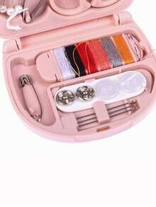 Perlengkapan Jahit Mini Portabel Warna Pink 1 Set - Beraneka warna - View 5
