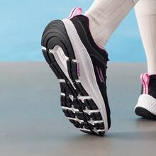 Skechers Women's GO RUN Series Breathable Flyknit Lightweight Non-Slip Cushioned Running Shoes - Black/Pink - View 2