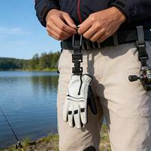 Heavy-Duty Multi-Function Anti-Loss Glove Clip - Made Of Durable Nylon Webbing And Reinforced Metal Clip | Single And Double Clip Options | Serrated Metal Buckle, Firm Grip | Perfect For Outdoor Enthusiasts, Golfers And Warehouse Workers. - Black Single Clip - View 8
