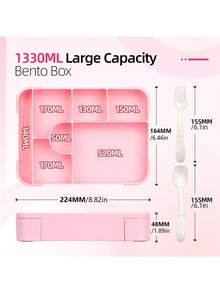 1pc Minimalist Solid Color Multi-Compartment Lunch Box With Lid, Fruit Salad Bento Box, Microwaveable Lunch Container, Reusable, Suitable For Outdoor Camping, Picnic, Office Workers, Back To School - Multicolor - View 9
