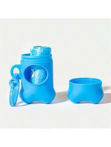 Durable Polypropylene Dog Poop Bags, Dispenser With Pull Strap, Portable Design For Convenient And Hygienic Use, Essential Cleaning Tool For Outdoor Dog Walking - Multicolor - View 2