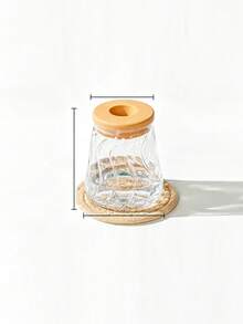 Transparent Glass Hydroponic Vase, Geometric Shaped Vase With Wooden Lid Planter, Desktop Air Purifying Succulent Plant Pot - Multicolor - View 9