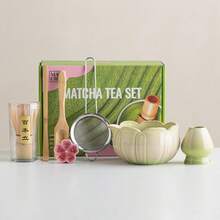 1/7件組日式陶瓷抹茶茶具套組，含烤製抹茶碗、竹茶筅、茶杯、攪拌匙、茶壺、抹茶製作工具組，蓮窯塗紋，禮盒包裝，傳統宋代日式茶道用品，DIY甜點與飲品製作配件，適合情人節、聖誕節、畢業季、萬聖節、開學季，禪意居家裝飾禮物 - 彩色 - 查看 14