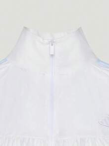 Adidas Women's DCE WV JK Woven Hoodless Jacket KZ4200 - Pearl White - View 4
