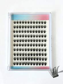 120pcs False Eyelash Clusters, DIY Eyelash Extension Kit, Natural C-Curl Eyelashes, DIY Eyelash Extension Kit, Suitable For Individual Eyelash Extensions - C - View 5